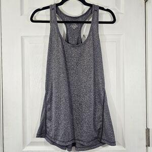 Icyzone Heather Gray Racer Back Activewear Shirt Size XXL